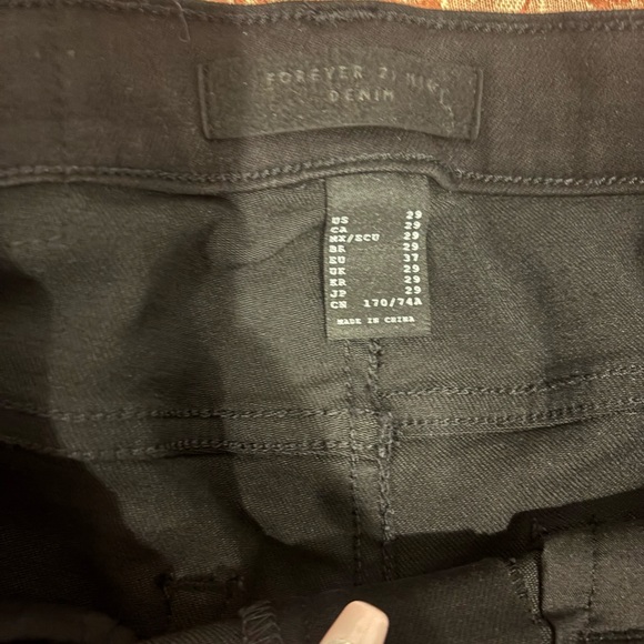 Forever 21 Black Denim Pants - Picture 2 of 5